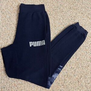 Unisex Puma Navy Camo Joggers with Logo
